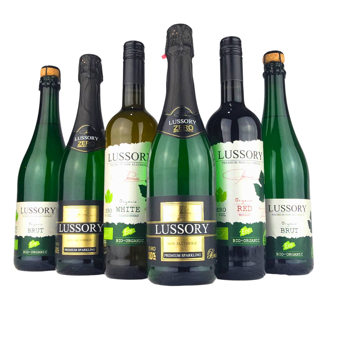 Lussory Mixed Case — Organic & Vegan Alcohol-Free Wine Selection