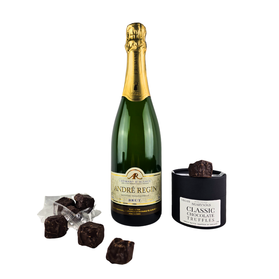 Sparkling Crémant De Alsace with Chocolate Truffles & Gift Bag