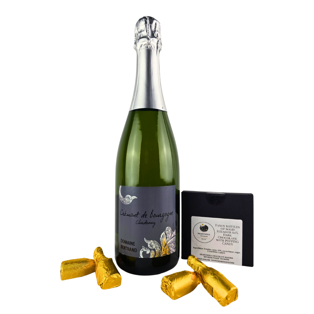 Bourgogne Sparkling Crémant with Chocolates
All Organic & Vegan