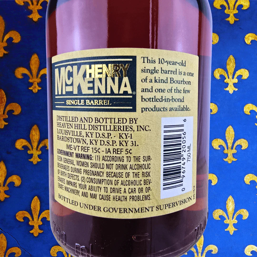 Henry McKenna Bourbon - 10 Year Old Single Barrel 75cl & Chocolate Gift - Absolute Organic Wine