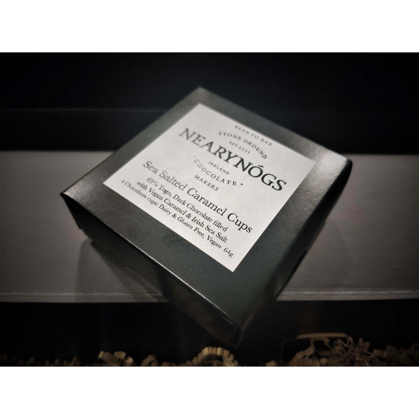 Nearynógs, Irish Sea Salt Chocolate Caramel Cups- Vegan - www.absoluteorganicwine.com