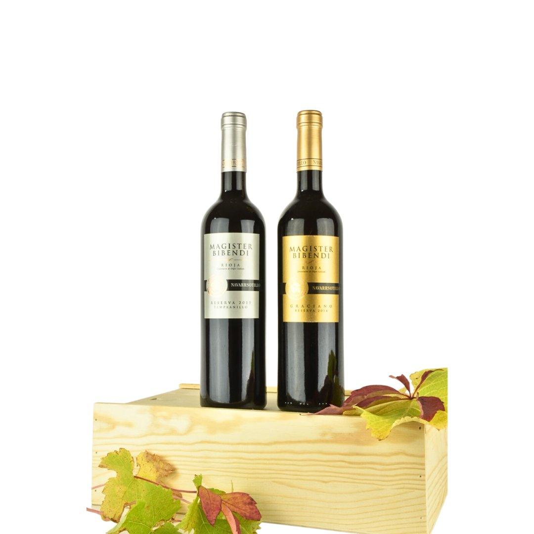 Rioja Reserva Organic Wine 2 bottle Gift Set in Wood - www.absoluteorganicwine.com
