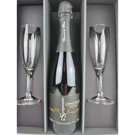 Crémant De Loire Sparkling Gift Set with Glasses