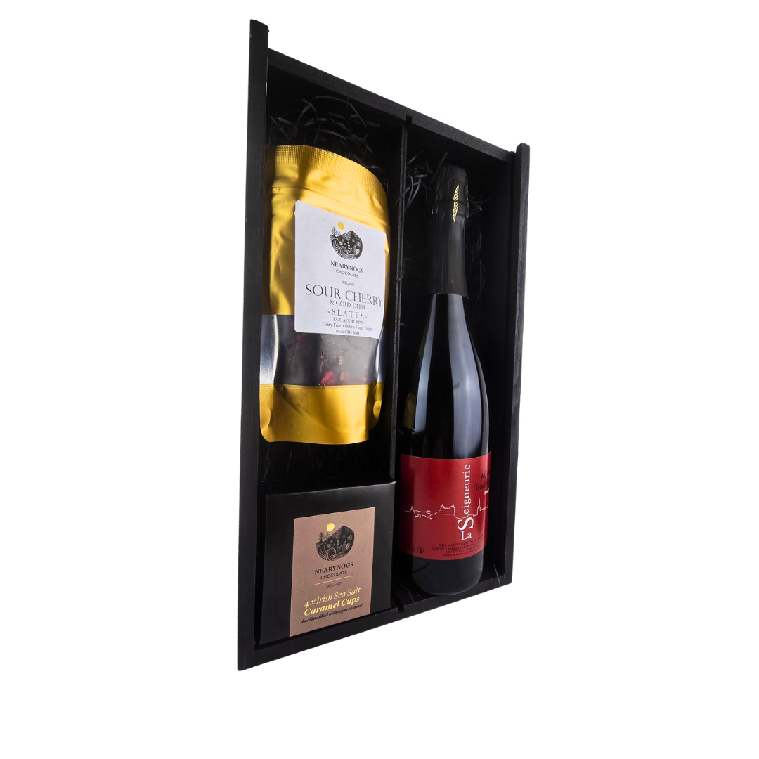 Sparkling Loire Red with Luxury Chocolates in Gift Box