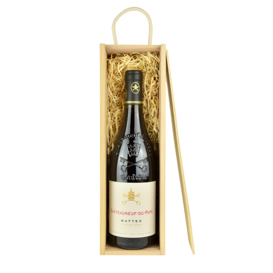www.absoluteorganicwine.com Wine Gift Box Domaine Duseigneur Matteo Châteauneuf du Pape Wine Gift Box