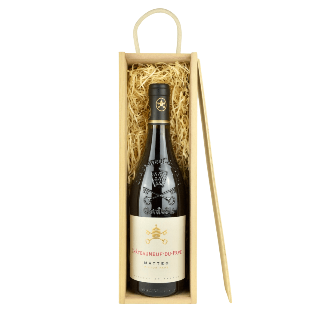 www.absoluteorganicwine.com Wine Gift Box Domaine Duseigneur Matteo Châteauneuf du Pape Wine Gift Box