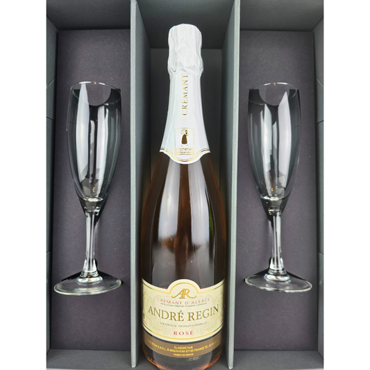 Crémant D'Alsace Sparkling Gift Set with Glasses