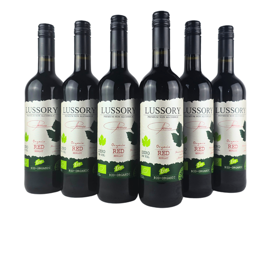Lussory Merlot Alcohol-Free Red Wine — Case of 6 (0.0% ABV)