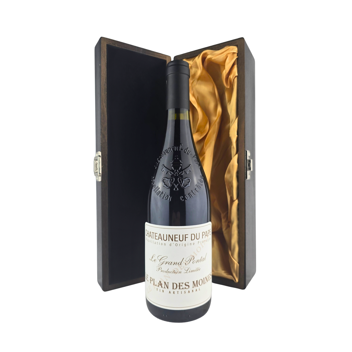 Le Plan des Moines Le Grand Pontal 2023 Châteauneuf-du-Pape – Luxury Elm Wood Gift Box