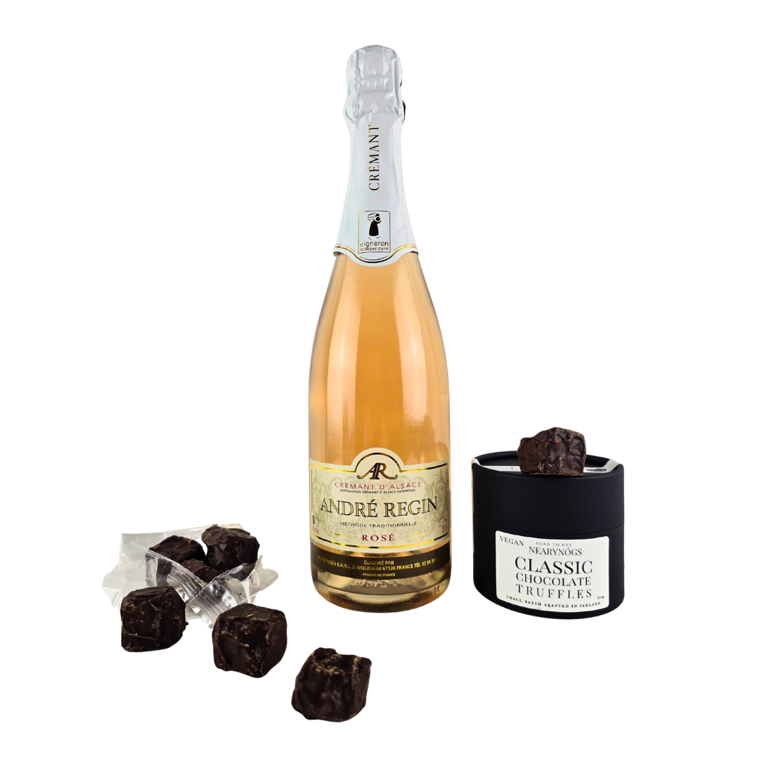 Alsace Crémant Sparkling with Chocolate Truffles & Gift Bag