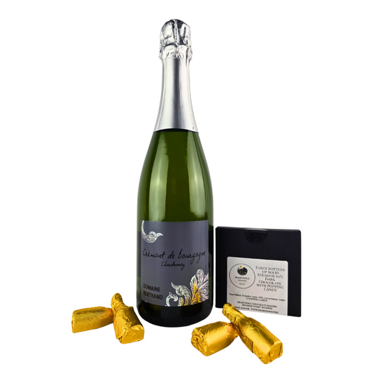 Bourgogne Sparkling Crémant with Chocolates
All Organic &amp; Vegan