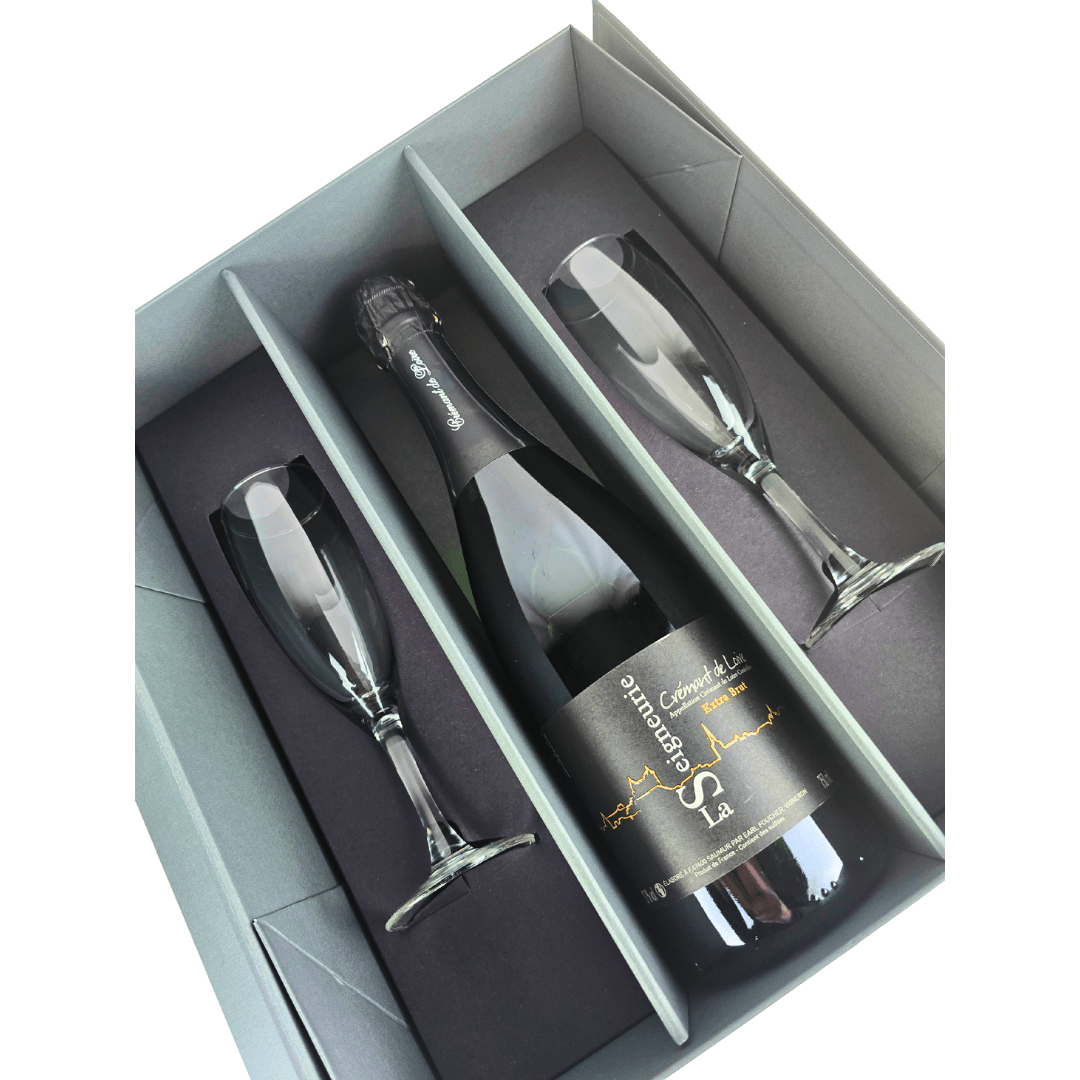Crémant De Loire Sparkling Gift Set with Glasses - Absolute Organic Wine