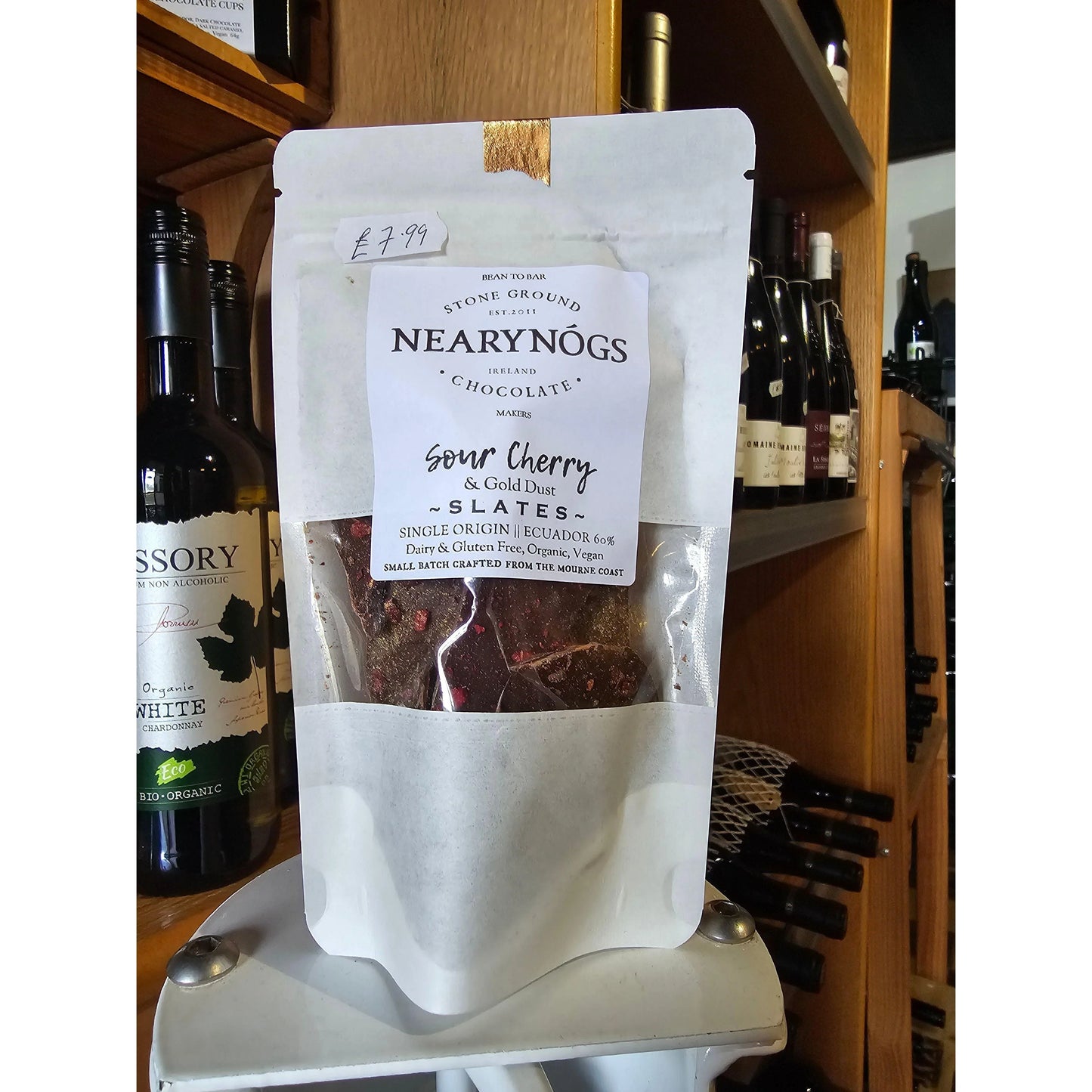 Sour Cherry & Gold Dust Chocolate Slates - Absolute Organic Wine