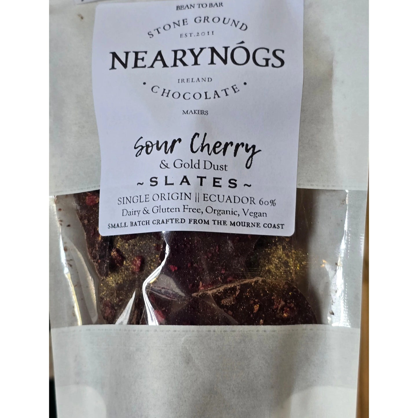 Sour Cherry & Gold Dust Chocolate Slates - Absolute Organic Wine