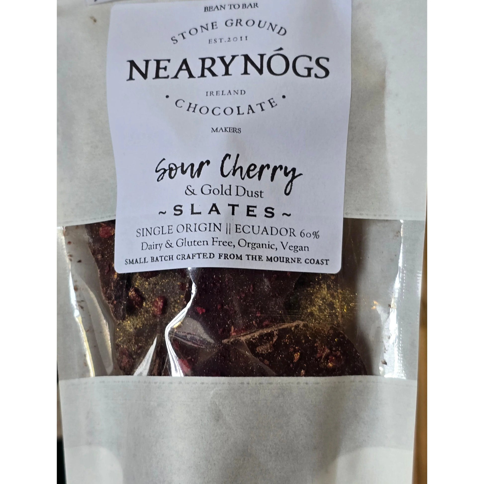 Sour Cherry & Gold Dust Chocolate Slates - Absolute Organic Wine