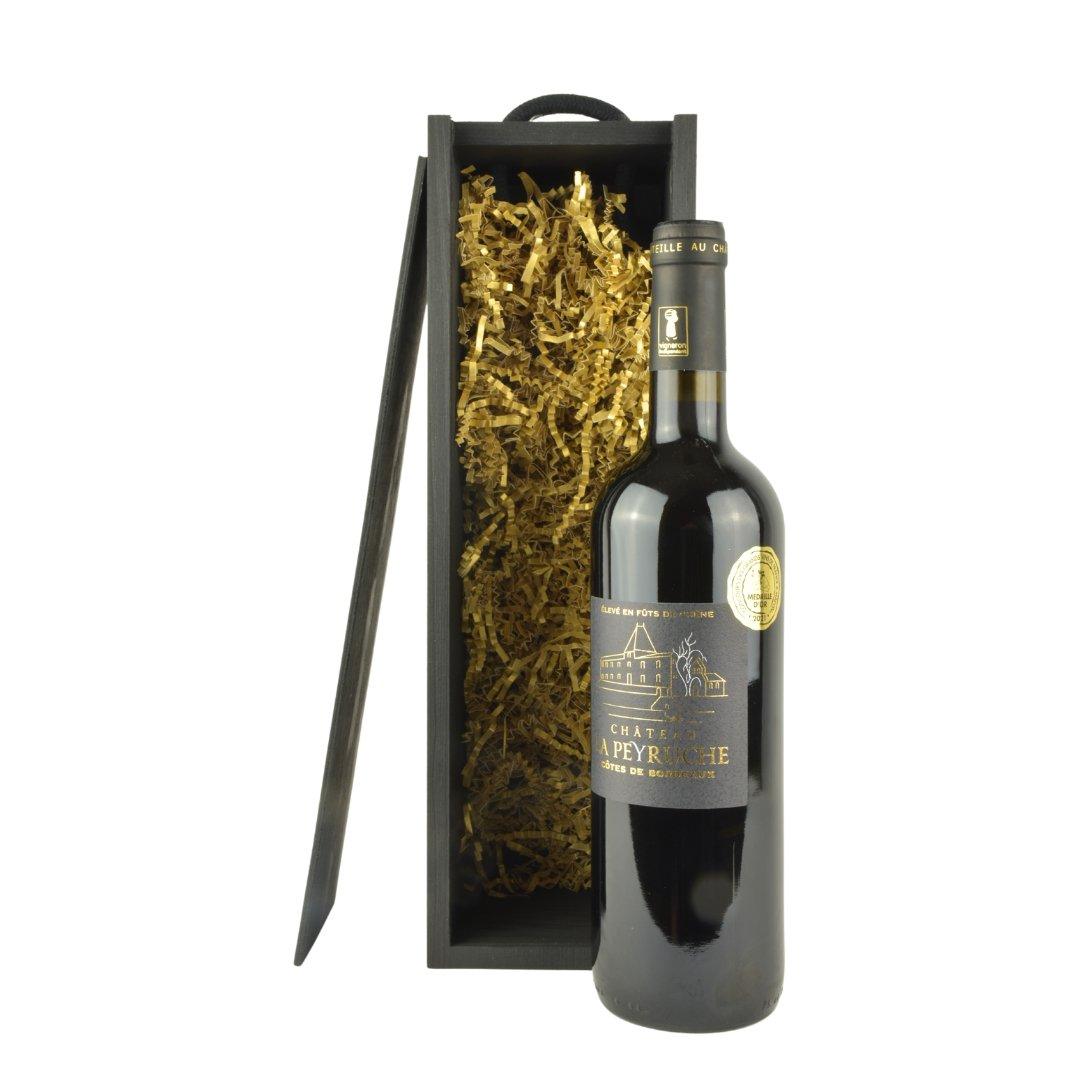 Château La Peyruche - Fût de Chêne in Black Wood Gift Box - www.absoluteorganicwine.com