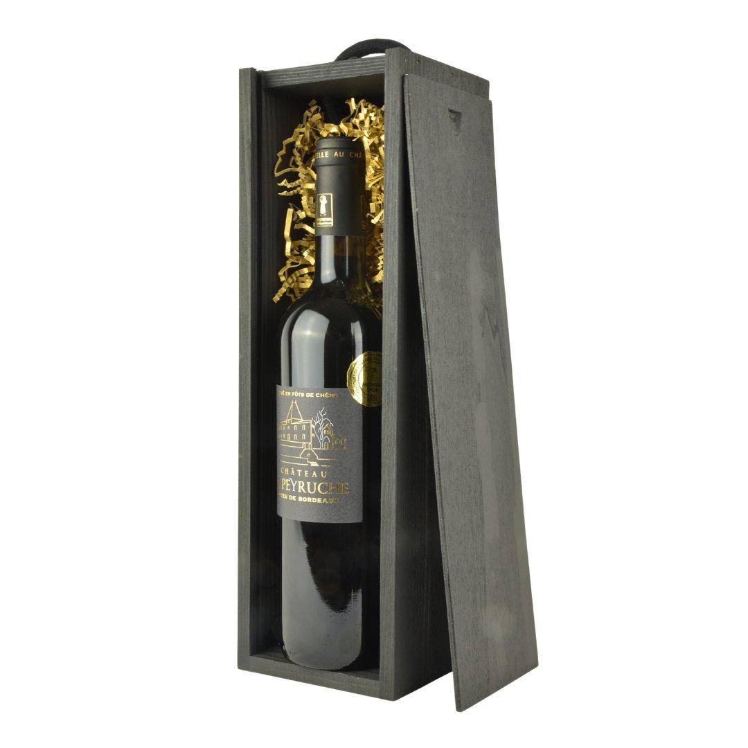 Château La Peyruche - Fût de Chêne in Black Wood Gift Box - www.absoluteorganicwine.com