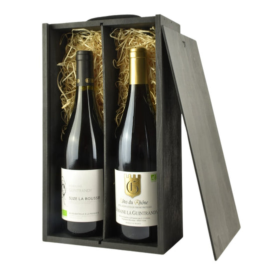 Côtes du Rhône Red & White Wine Gift Box - www.absoluteorganicwine.com
