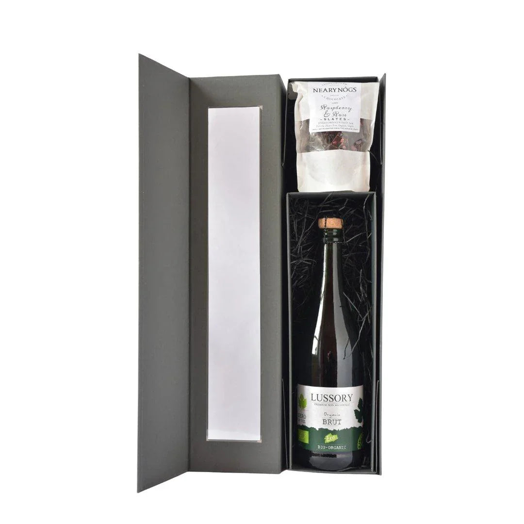 Lussory Alcohol Free Organic Vegan Sparkling Wine & Chocolate Gift - Absolute Organic Wine
